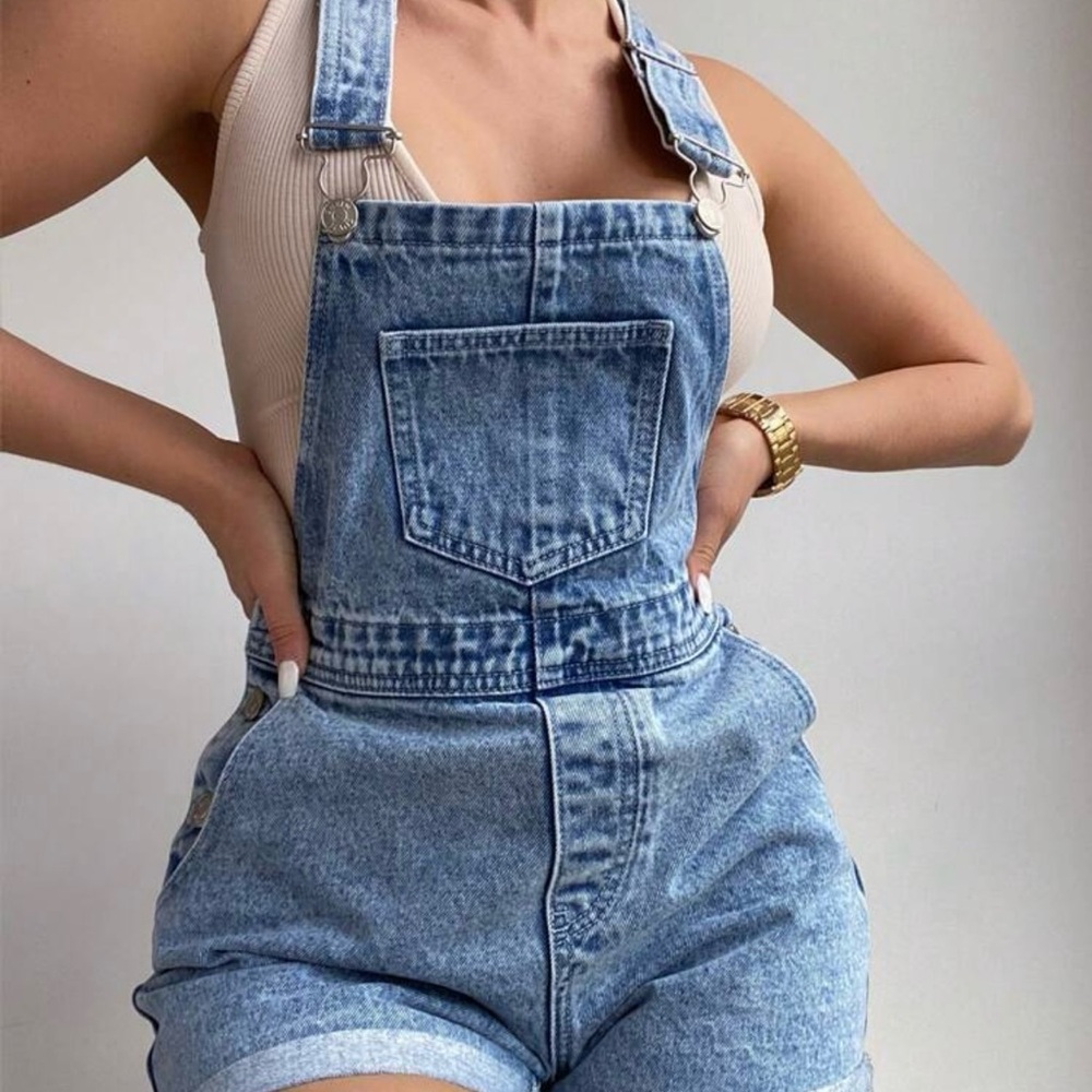 Denim Blue Women's Overalls